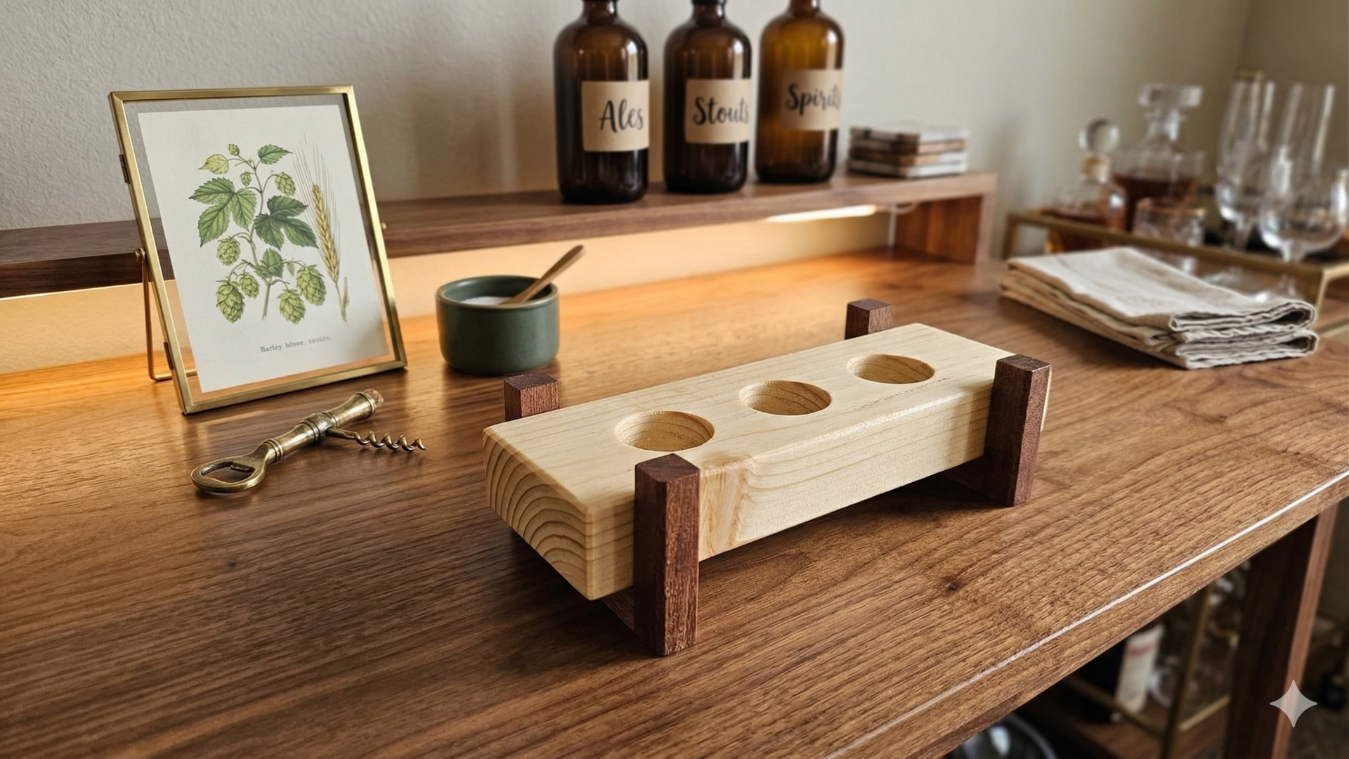 Candle holder with legs